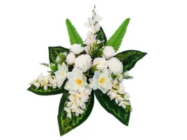 wysoka-wiazanka-stroik-na-cmentarz-grob-biale-magnolie-11bm