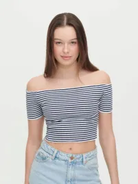 bialo-niebieska-bawelniana-krotka-koszulka-w-paski-house-m