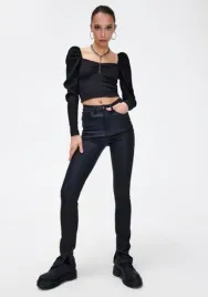 czarne-dopasowane-spodnie-jeansowe-z-wysokim-stanem-cropp-xxs