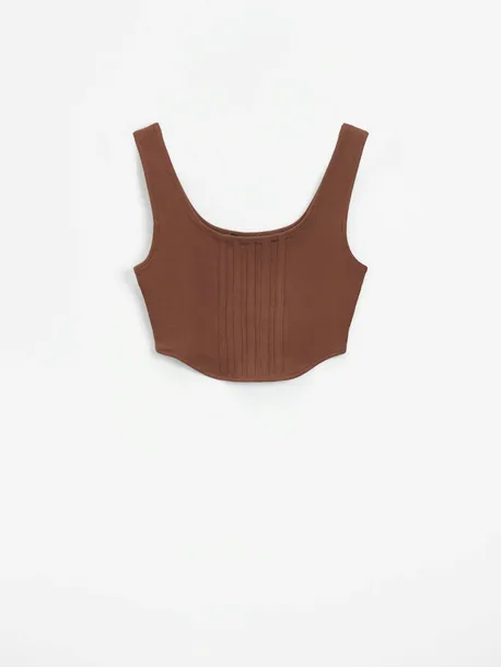 brazowy-krotki-top-house-s-linia-regular