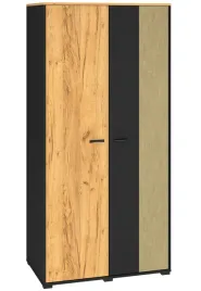 dwudrzwiowa-szafa-ubraniowa-colt-02-ml-meble-dab-craft-czarny-stal-premium
