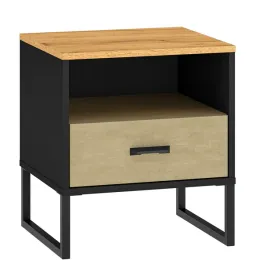 szafka-nocna-stolik-colt-08-dab-craft-zloty-czarny-stal-premium-loft