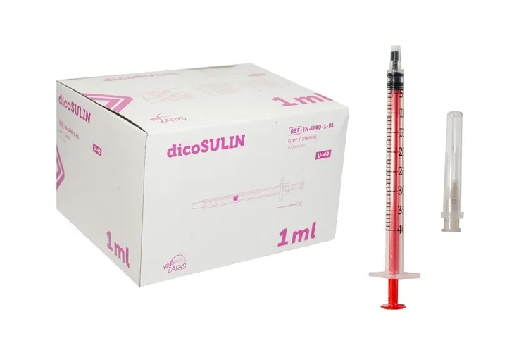 Strzykawka insulinowa U-40, 100 szt.