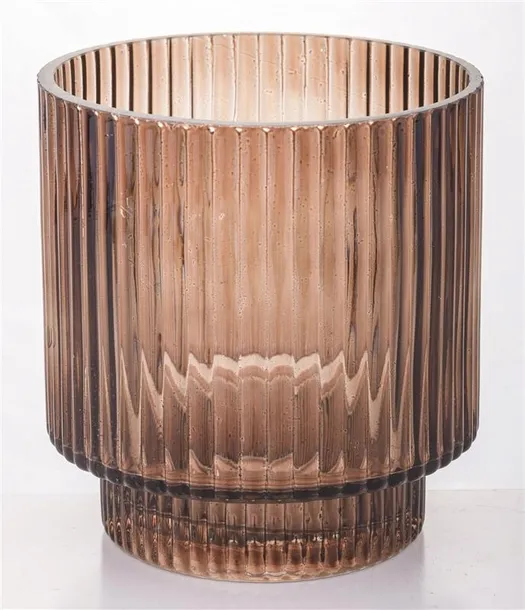swiecznik-szklana-tuba-ozdobiona-brazowa-wys-13cm