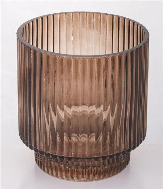 swiecznik-szklana-tuba-ozdobiona-brazowa-wys-13cm