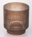 swiecznik-szklana-tuba-ozdobiona-brazowa-wys-13cm