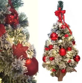 choinka-stroik-osniezona-mala-sztuczna-60cm-czerwona-ozdoby-bombki-led