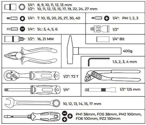stalco-zestaw-multinarzediowy-55elementow-walizka-waga-z-opakowaniem-1000-kg