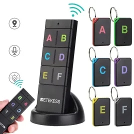 lokalizator-kluczy-rf-bryloczek-bezprzewodowy-zestaw-1-pilot-6-odbiornikow
