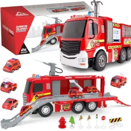 duzy-woz-strazacki-zjezdzalnia-auto-straz-pozarna-dzwiek-swiatlo-leje-wode