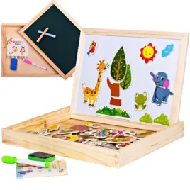 tablica-magnetyczna-kredowa-suchoscieralna-magnesy-zwierzatka-152-elementow