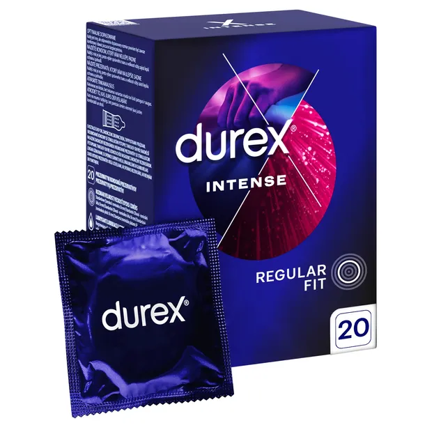 DUREX INTENSE prezerwatywy potęgujące orgazm z wypustkami i prążkami 20 szt
