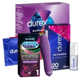 durex-surprise-me-zestaw-prezerwatyw-mix-40szt-zel-intense-mini-wibrator