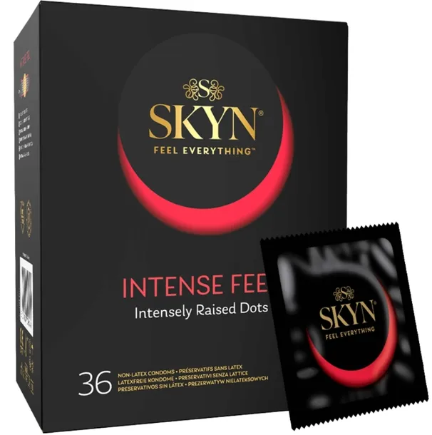 Prezerwatywy SKYN Intense Feel z wypustkami stymulujące doznania 36 szt.