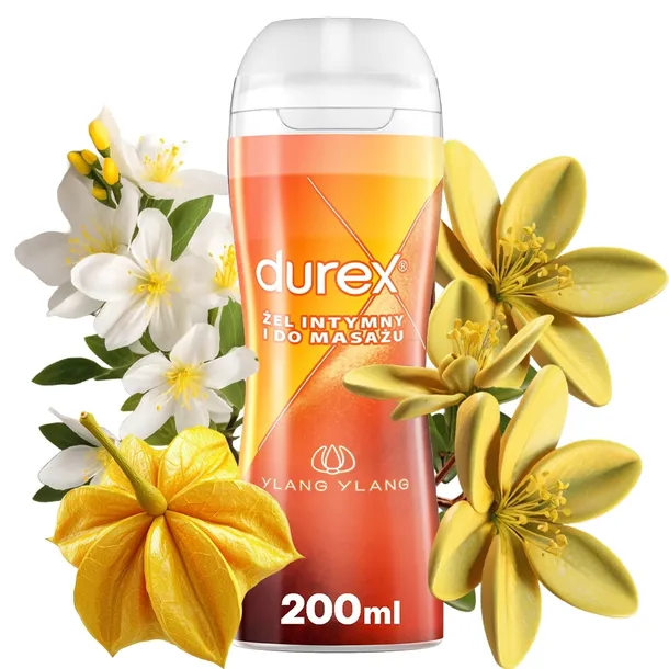 DUREX ŻEL INTYMNY na bazie wody lubrykant nawilżający do sexu masażu YLANG