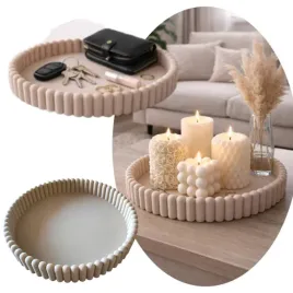 taca-dekoracyjna-nowoczesna-duza-24-cm-organizer-na-swiece-kosmetyki-bezowa