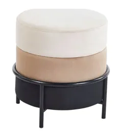 pufa-p8-fx-b-bezowa-okragla-na-metalowej-czarnej-podstawie