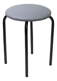 taboret-chico-2-szary-na-czarnych-nogach