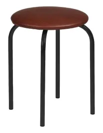 taboret-chico-2-ciemnobrazowy-na-czarnych-nogach