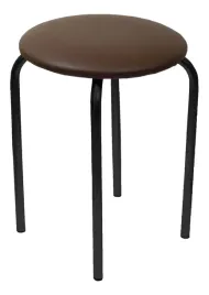 taboret-chico-2-brazowy-na-czarnych-nogach