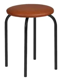 taboret-chico-2-brazowy-jasny-na-czarnych-nogach