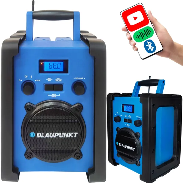 RADIO BUDOWLANE PRZENOŚNE Blaupunkt PP30BT 20Stacji FM Antena Bluetooth USB