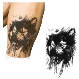 tatuaz-zmywalny-tymczasowy-wodny-wsciekly-wilk