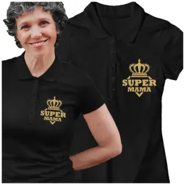 koszulka-damska-polo-super-mama-z-korona-prezent