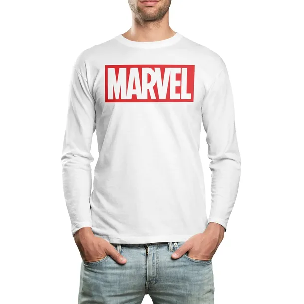koszulka-long-super-upominek-logo-marvel-material-dominujacy-bawelna