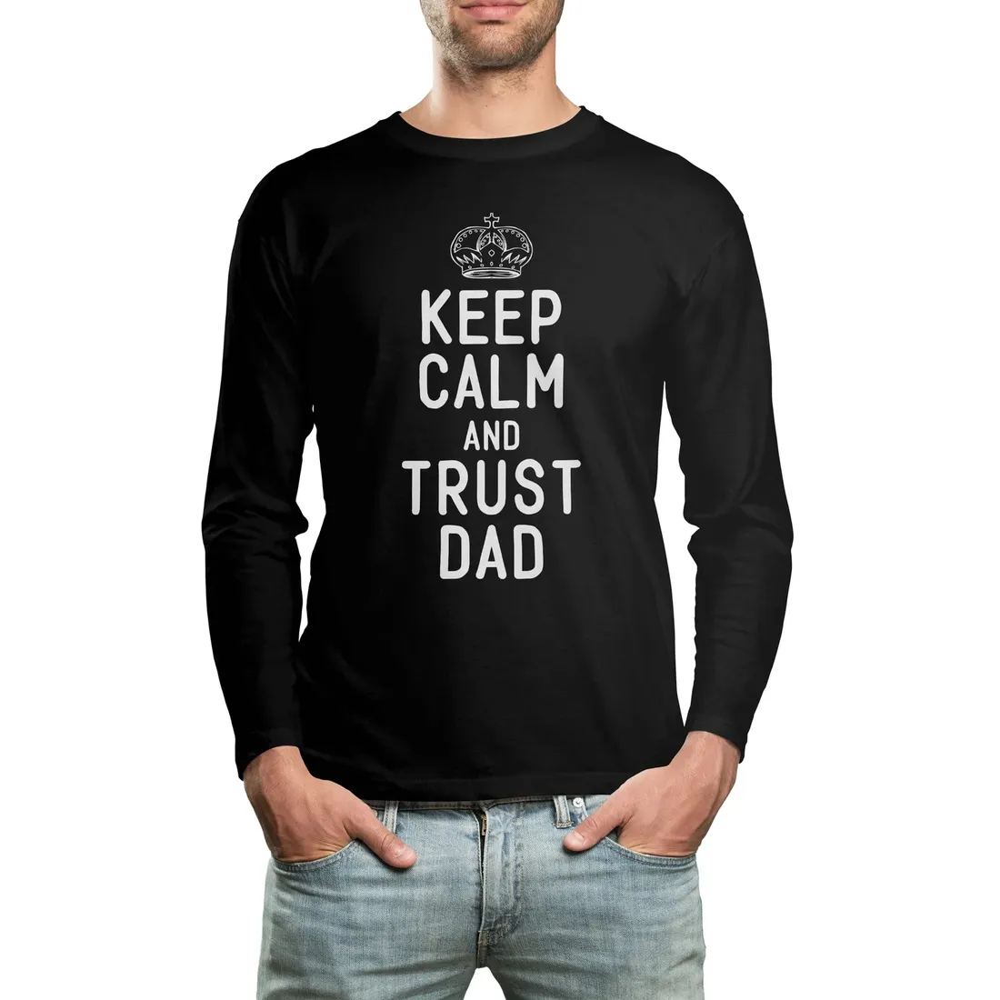 koszulka-long-napis-keep-calm-and-trust-dad