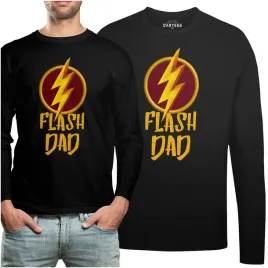 koszulka-long-upominek-dla-niego-napis-flash-dad