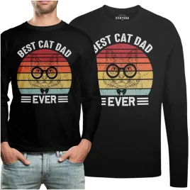 koszulka-long-upominek-napis-best-cat-dad-ever