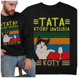 bluza-klasyczna-tata-ktory-uwielbia-koty-prezent