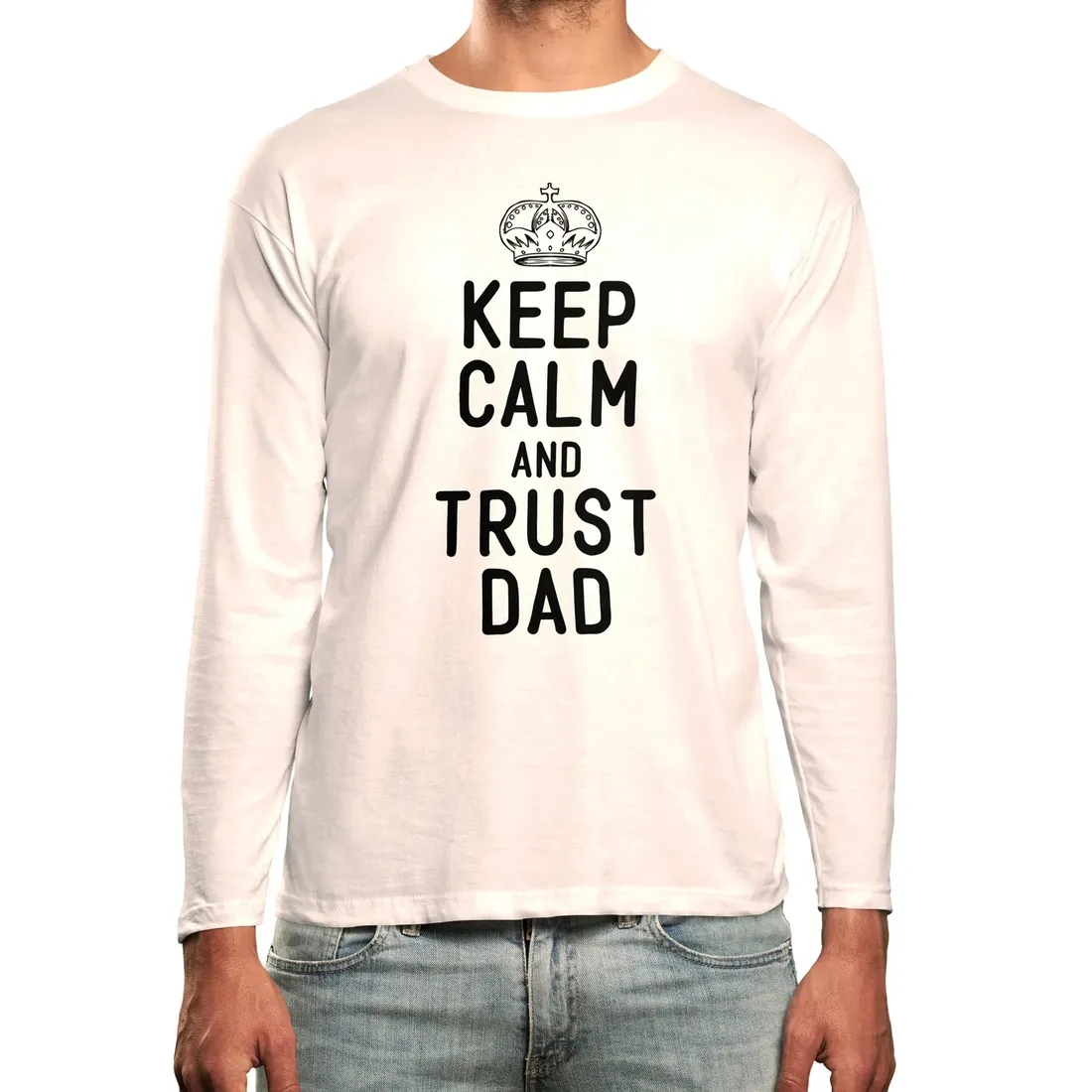koszulka-long-napis-keep-calm-and-trust-dad