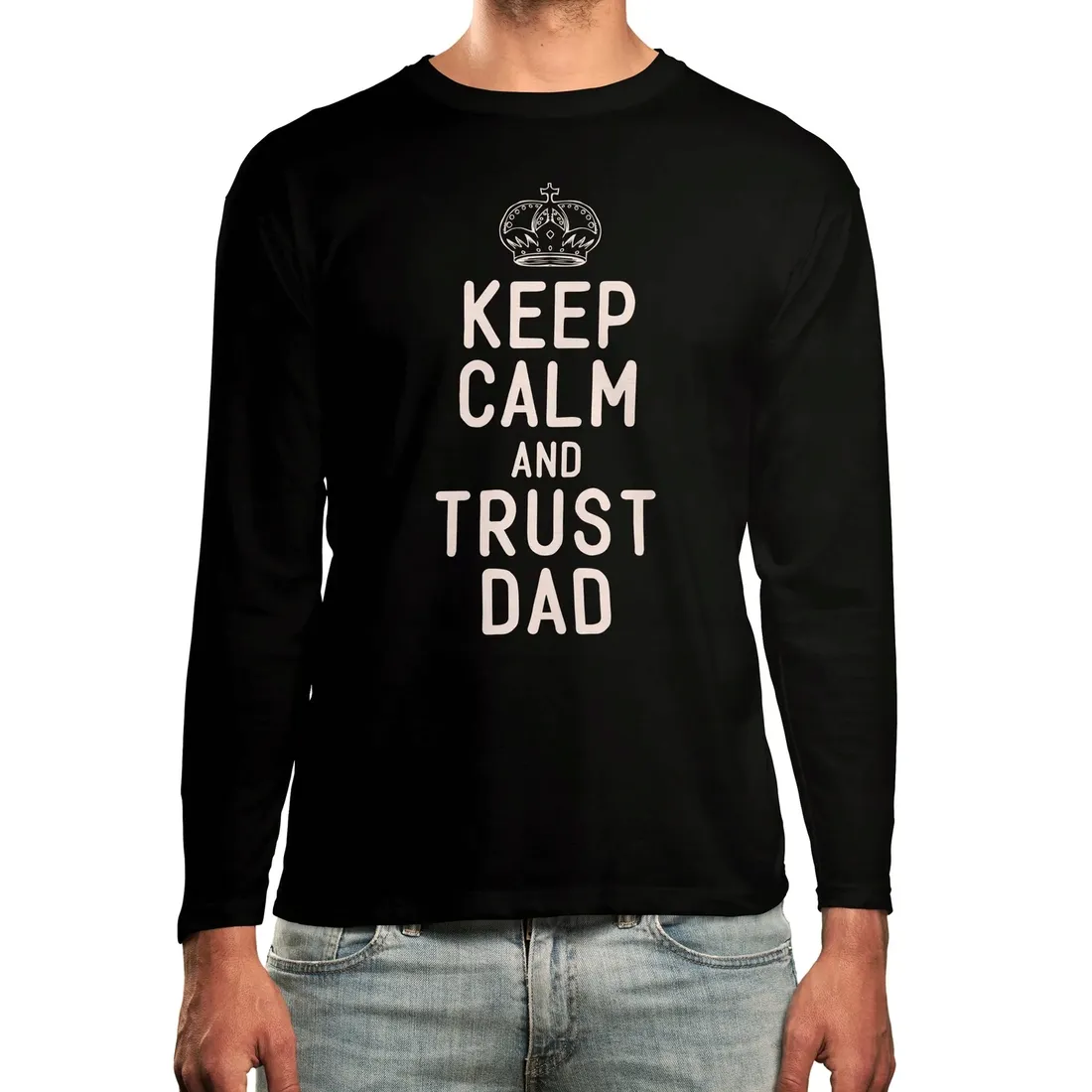 koszulka-long-napis-keep-calm-and-trust-dad-stan-nowy