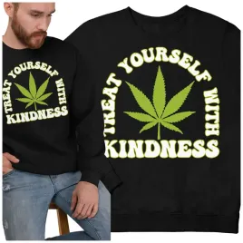 bluza-klasyczna-treat-yourself-with-kindness-ziolo
