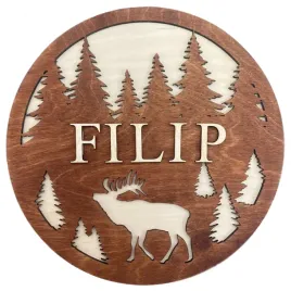 drewniana-tabliczka-jelen-las-z-twoim-imieniem