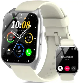 smartwatch-inteligentny-zegarek-monitor-tetna-snu-aktywnosci-krokow-bezowy