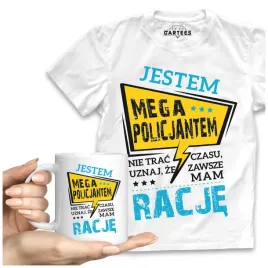 koszulka-meska-kubek-jestem-mega-policjantem