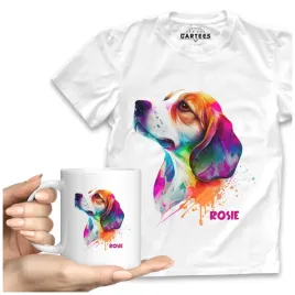 koszulka-meska-kubek-pies-beagle-personalizacja