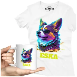 koszulka-damska-kubek-pies-corgi-milosnik-pieskow