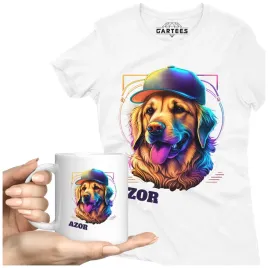 koszulka-damska-kubek-prezent-golden-retriver