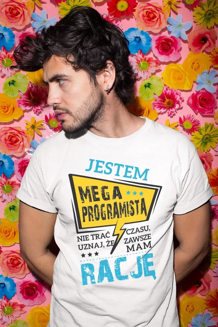 koszulka-meska-kubek-jestem-mega-programista-stan-nowy