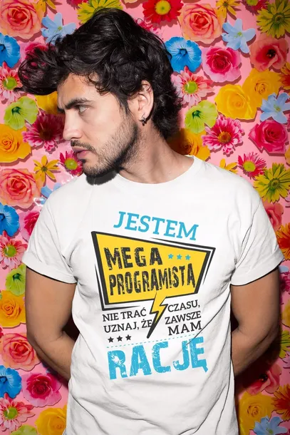 koszulka-meska-kubek-jestem-mega-programista-kolor-bialy