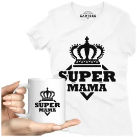 koszulka-damska-kubek-super-mama-z-korona-prezent