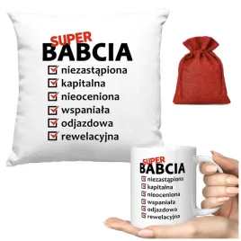 poduszka-kubek-super-babcia-niezastapiona-prezent