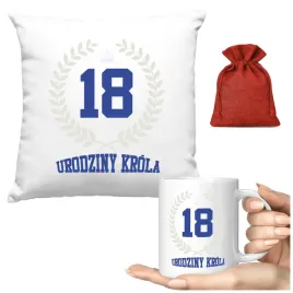 poduszka-kubek-18-stka-urodziny-krola-prezent