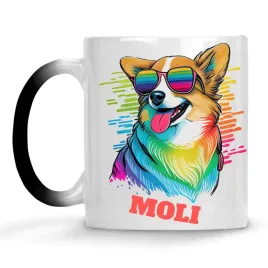kubek-magiczny-pies-corgi-milosnik-pieskow-prezent