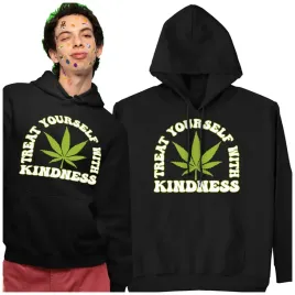 bluza-z-kapturem-treat-yourself-with-kindness-weed