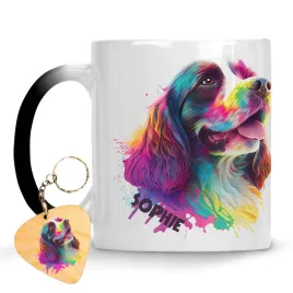 kubek-magiczny-pies-spaniel-prezent-brelok-gratis
